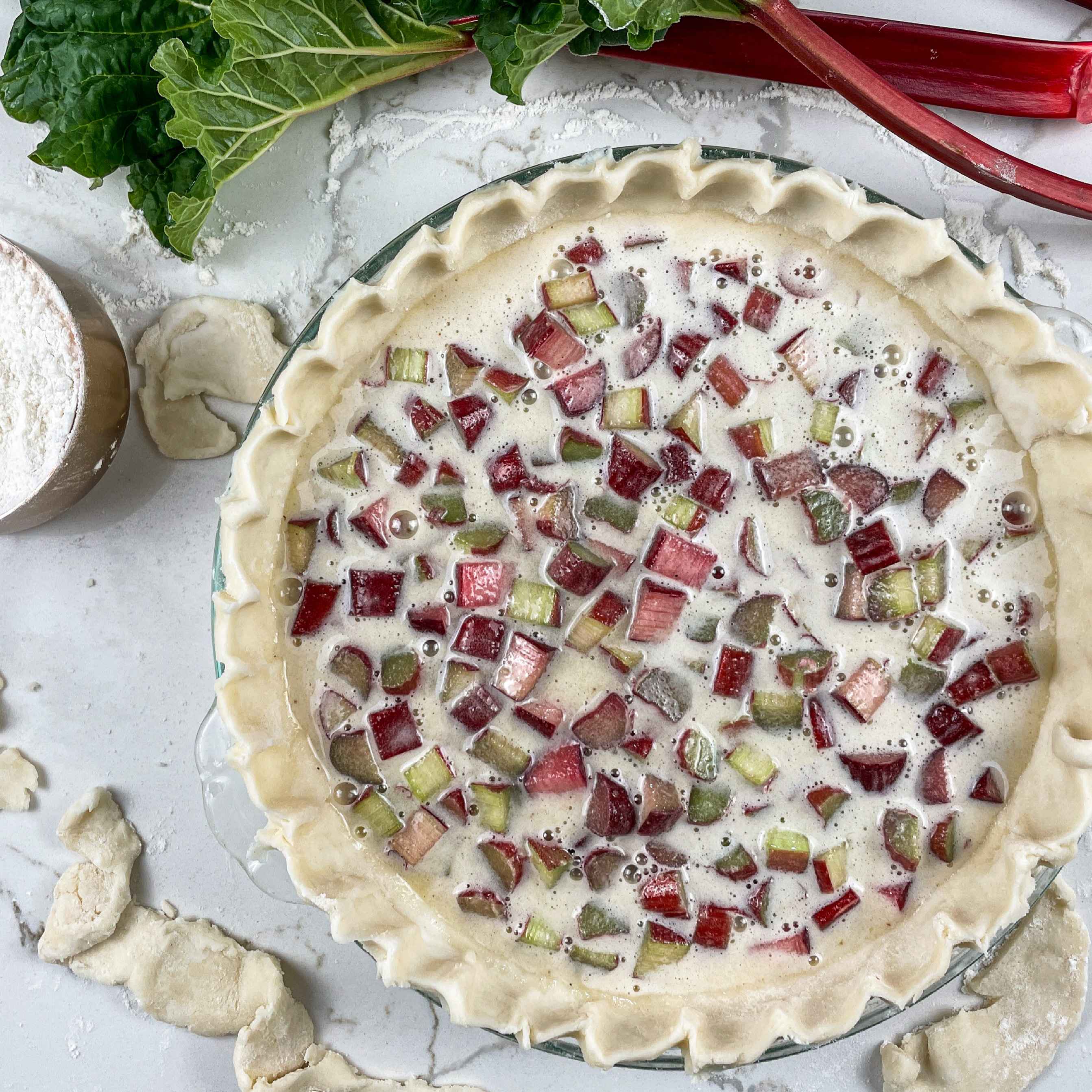 rhubarb custard pie