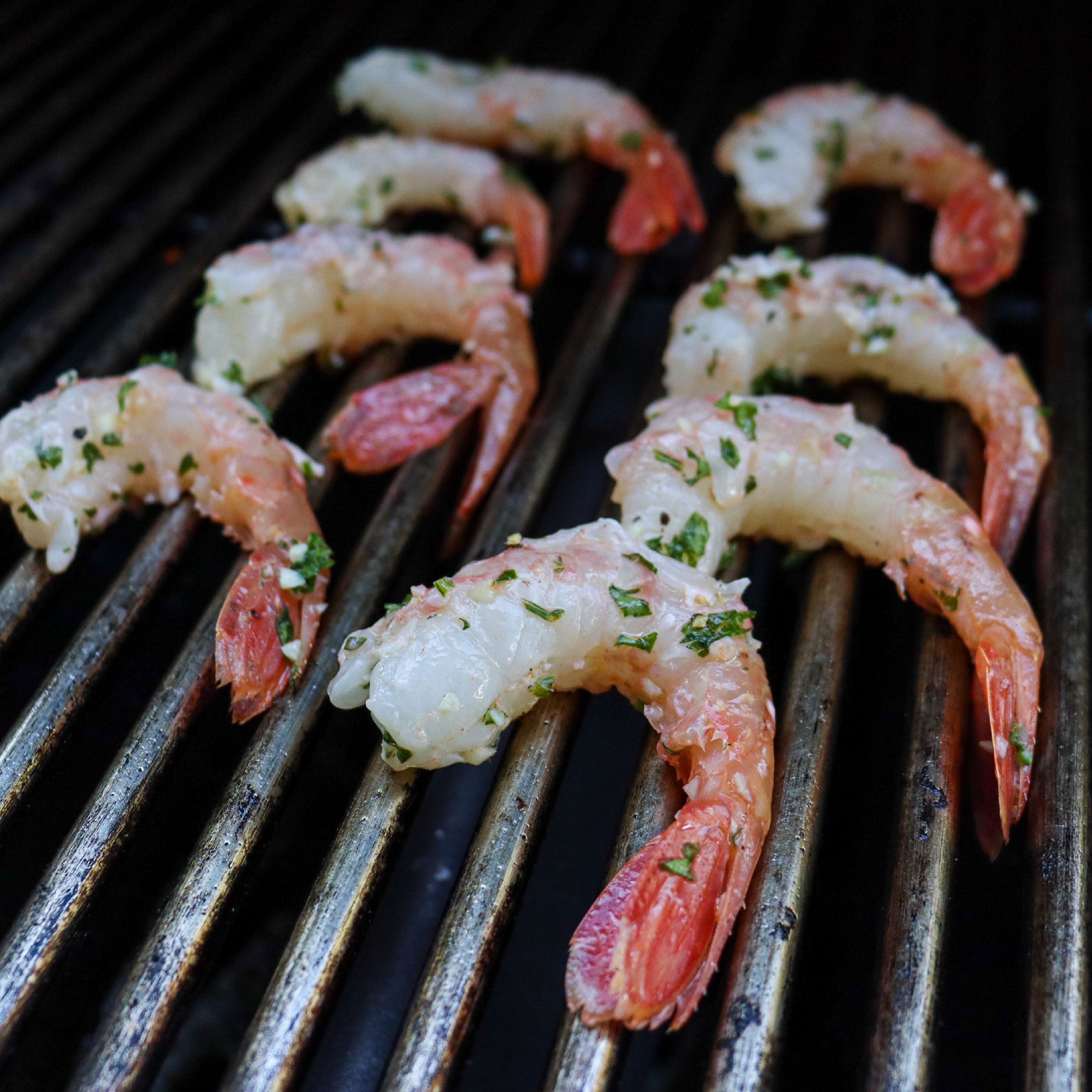 Spot prawns on the bbq