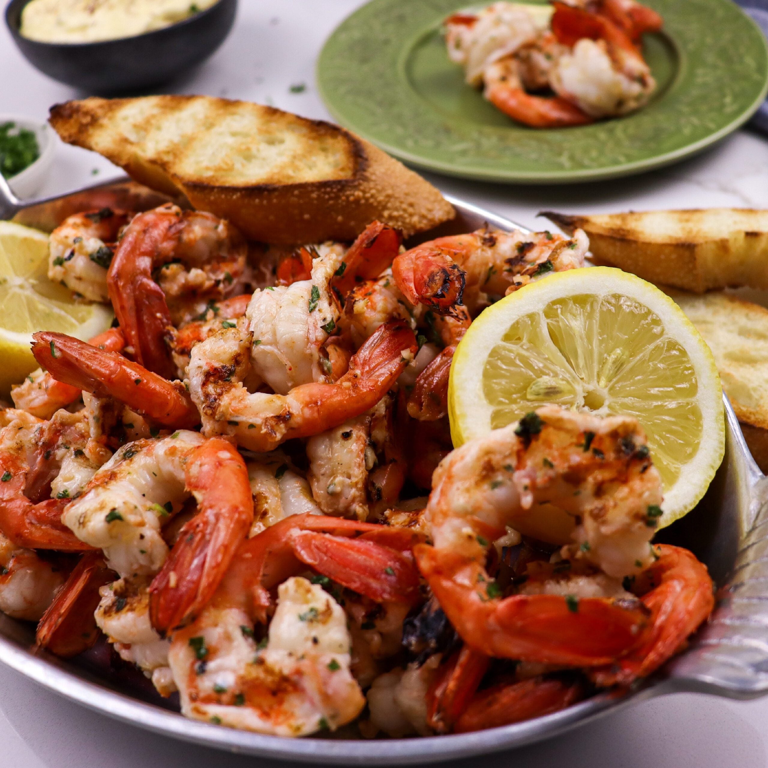 Grilled Spot Prawns with Saffron Aioli