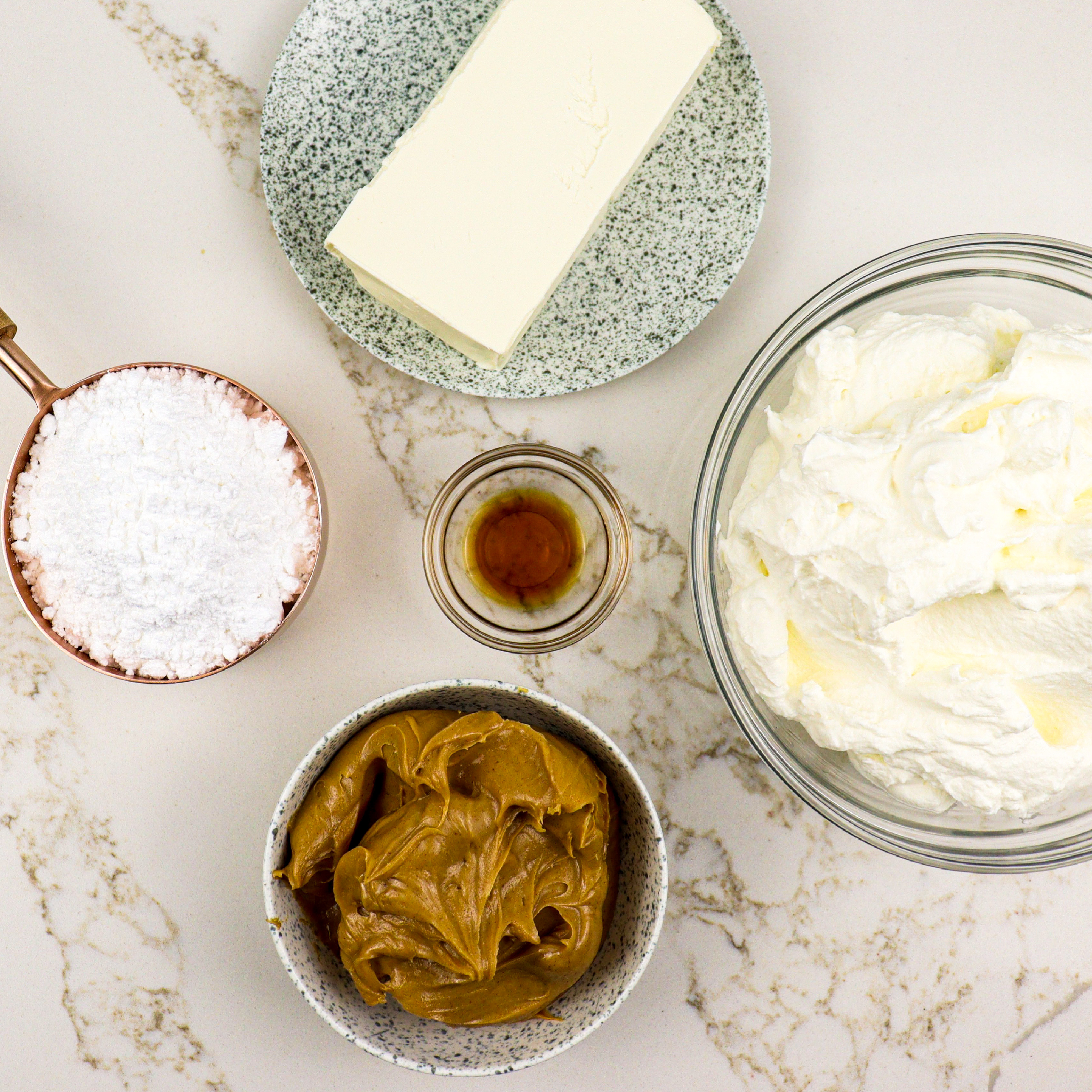 Ingredients for peanut butter filling