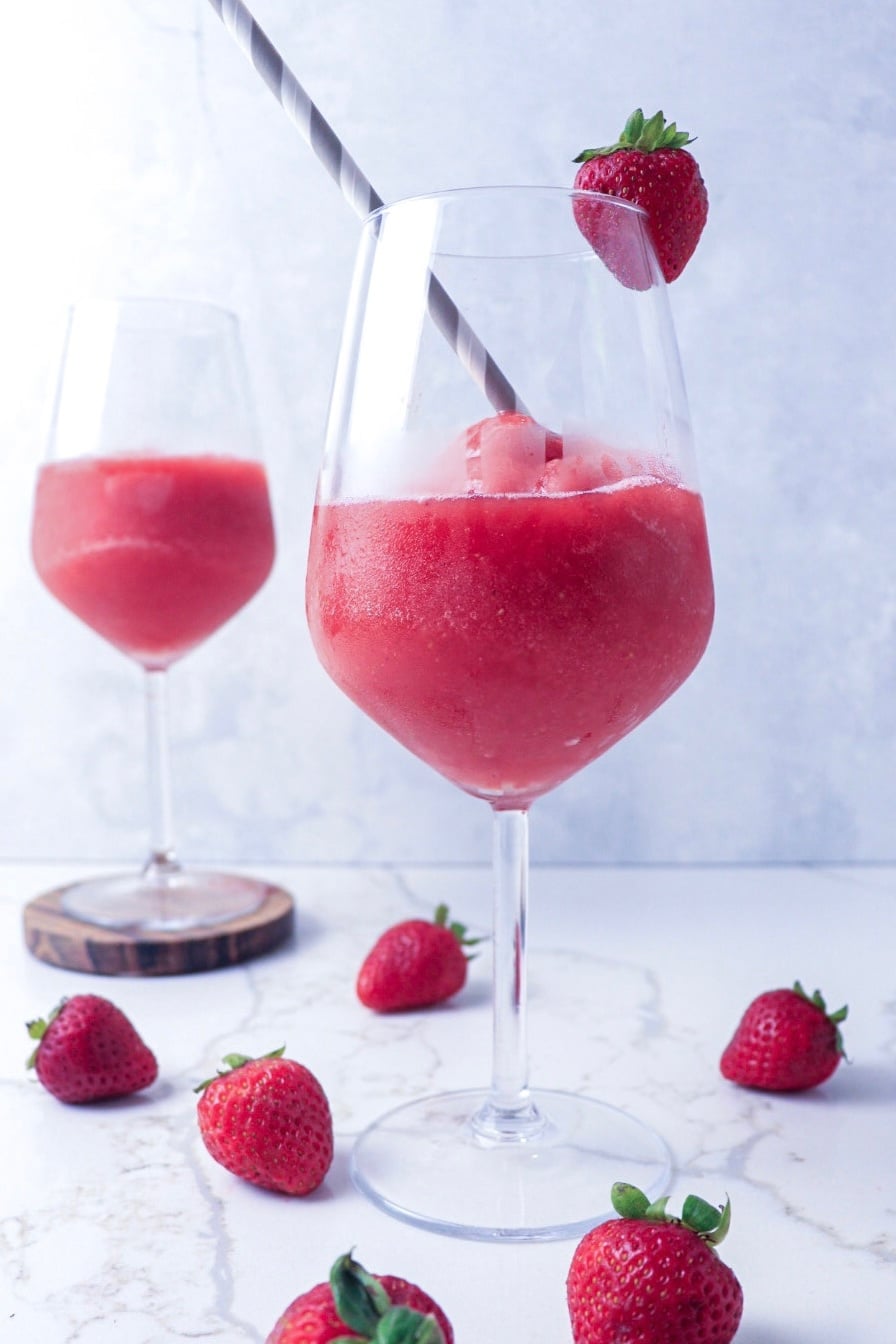 Strawberry Elderflower Frosé