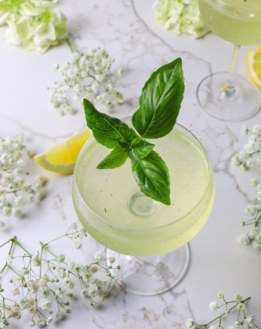 Limoncello Basil Fizz