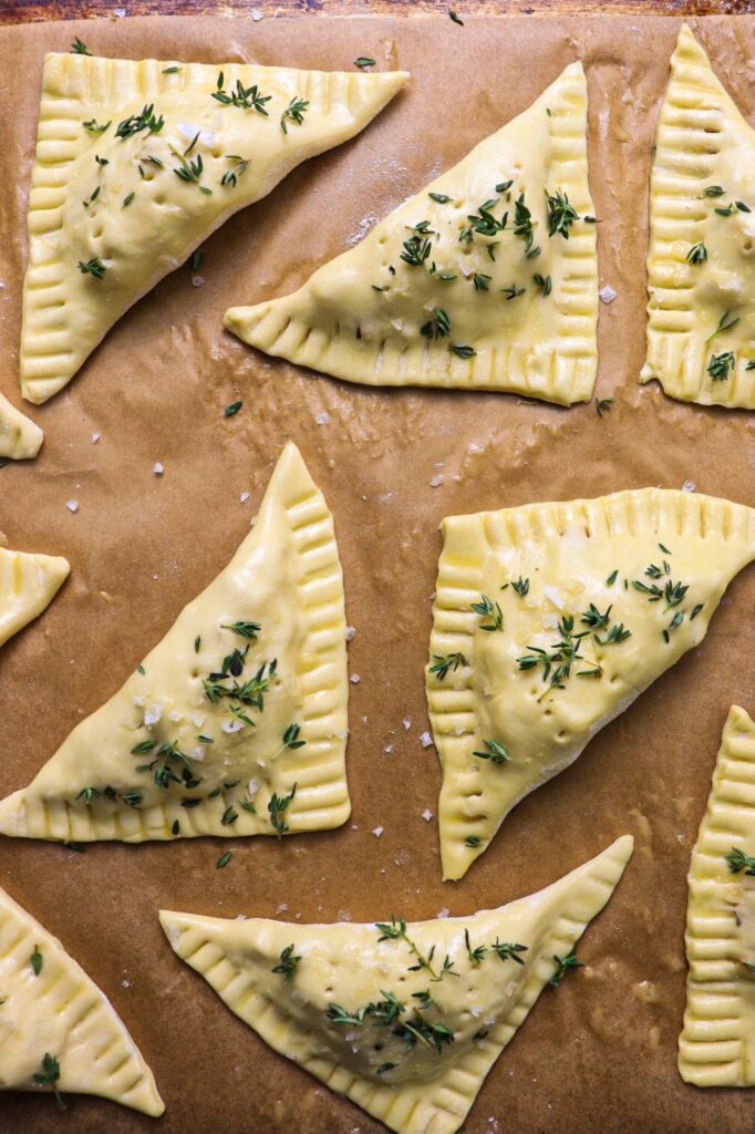 Pre-baked butternut squash pasties