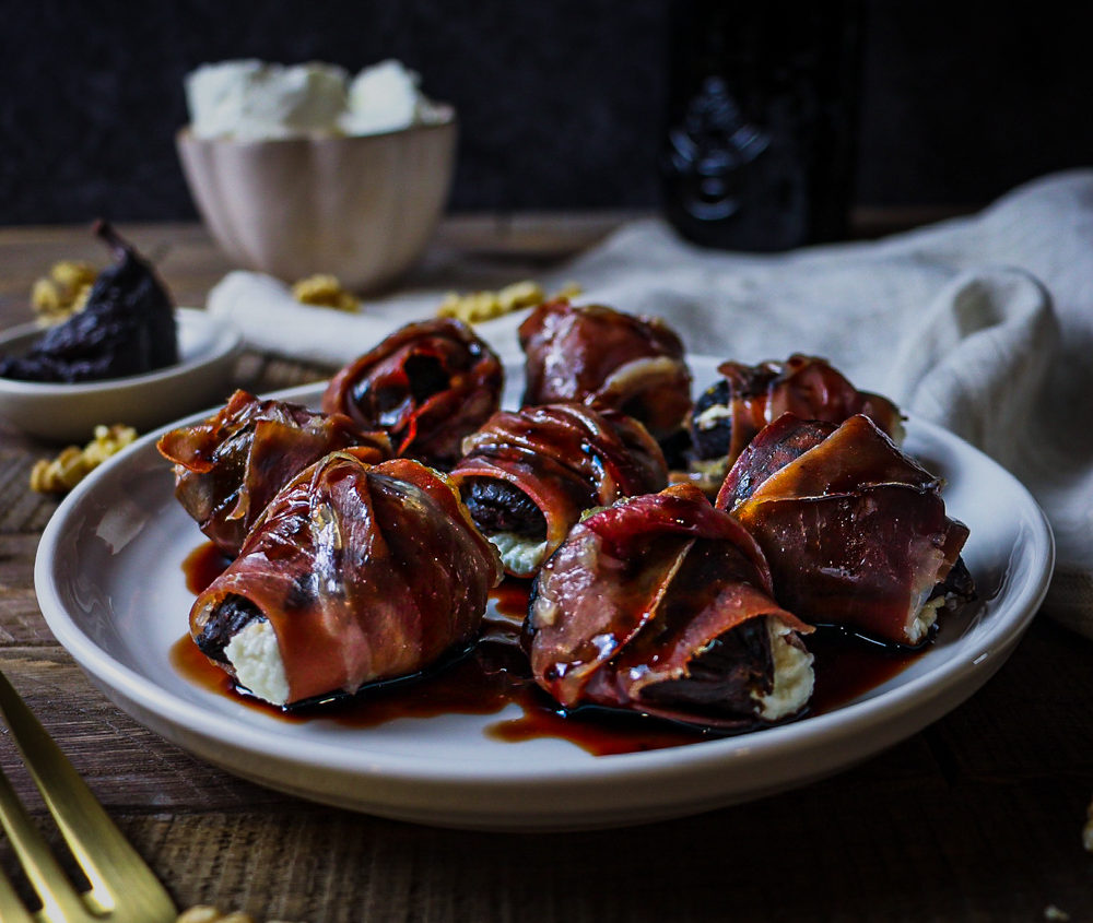 Prosciutto Wrapped Figs with Goat Cheese and Port Thumbnail