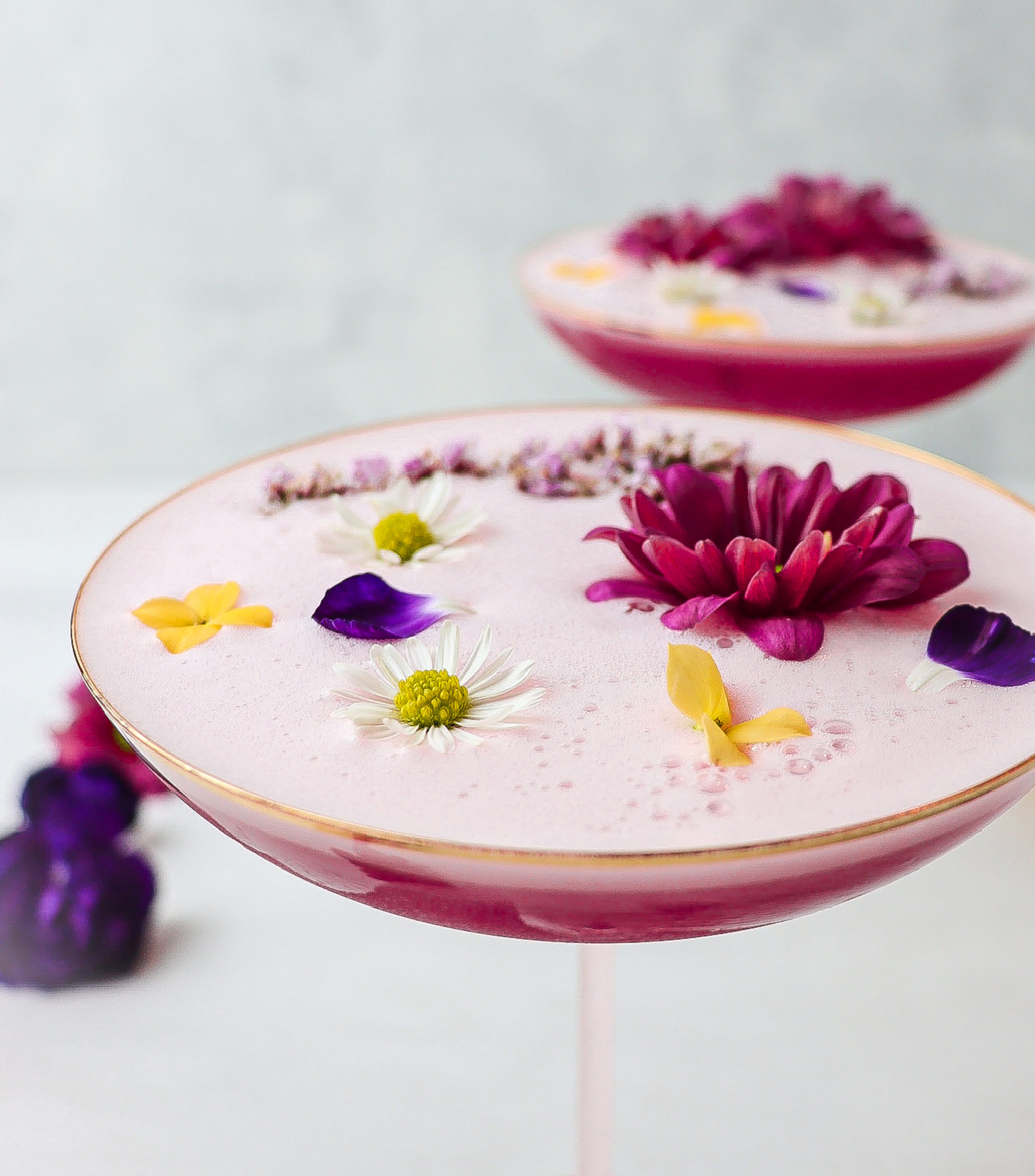 The May Queen Floral Cocktail ~ Rhubarb & Lavender