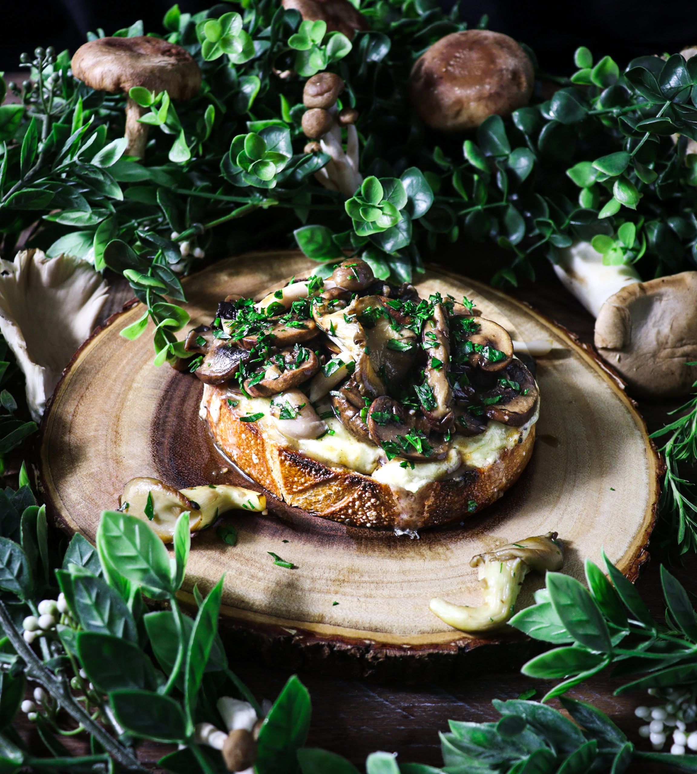Second Breakfast: Wild Mushrooms on Cheese Toast