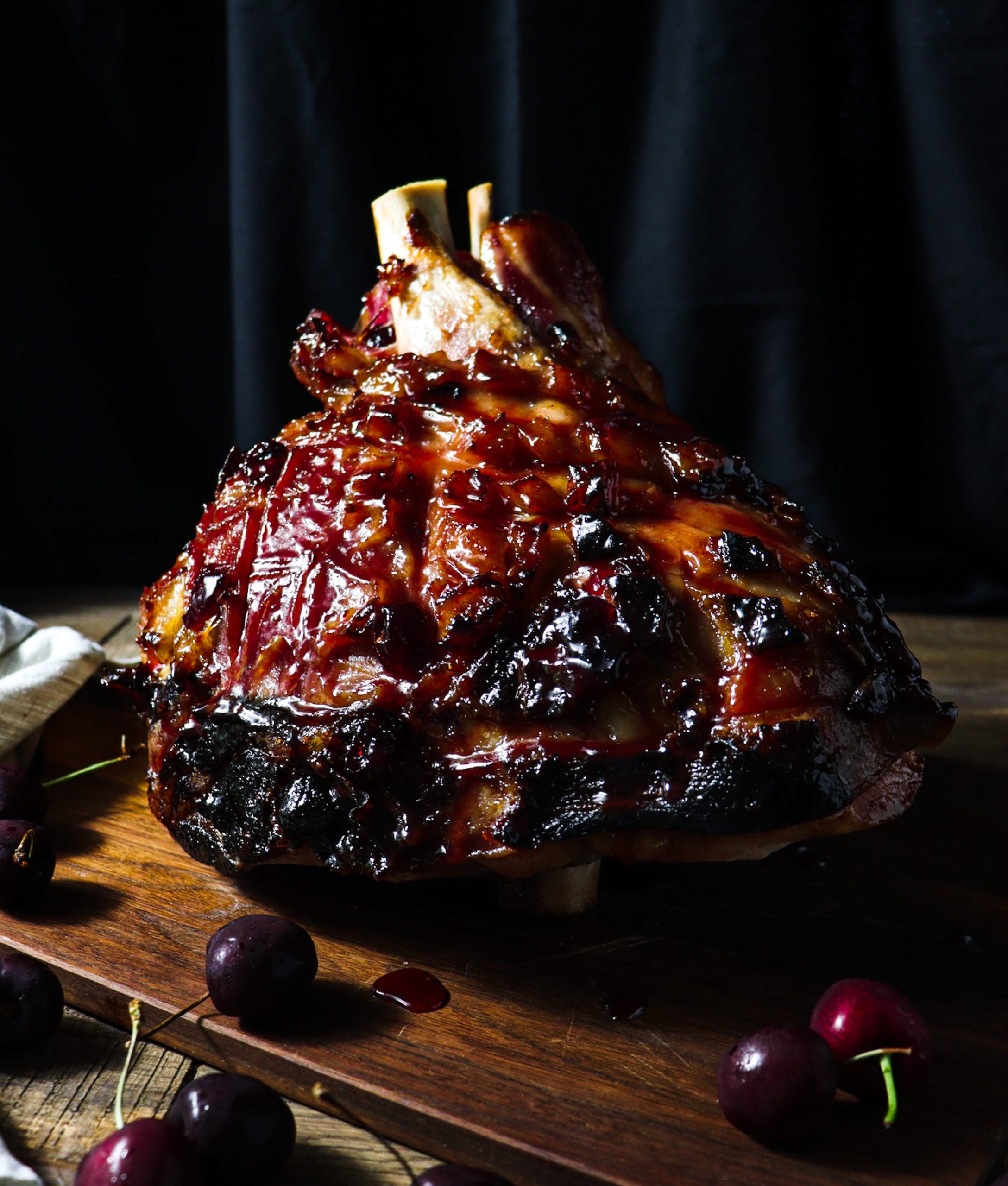 Luncheon: Spiced Cherry and Port Glazed Ham