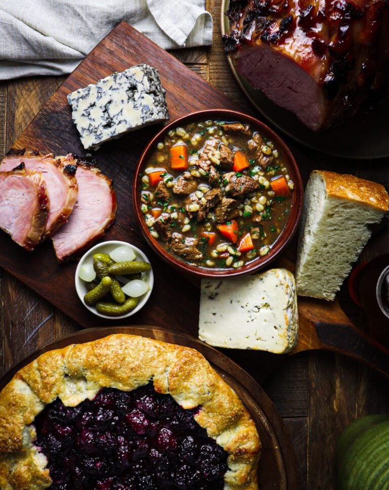 Ploughman's Lunch with Blackberry Tart