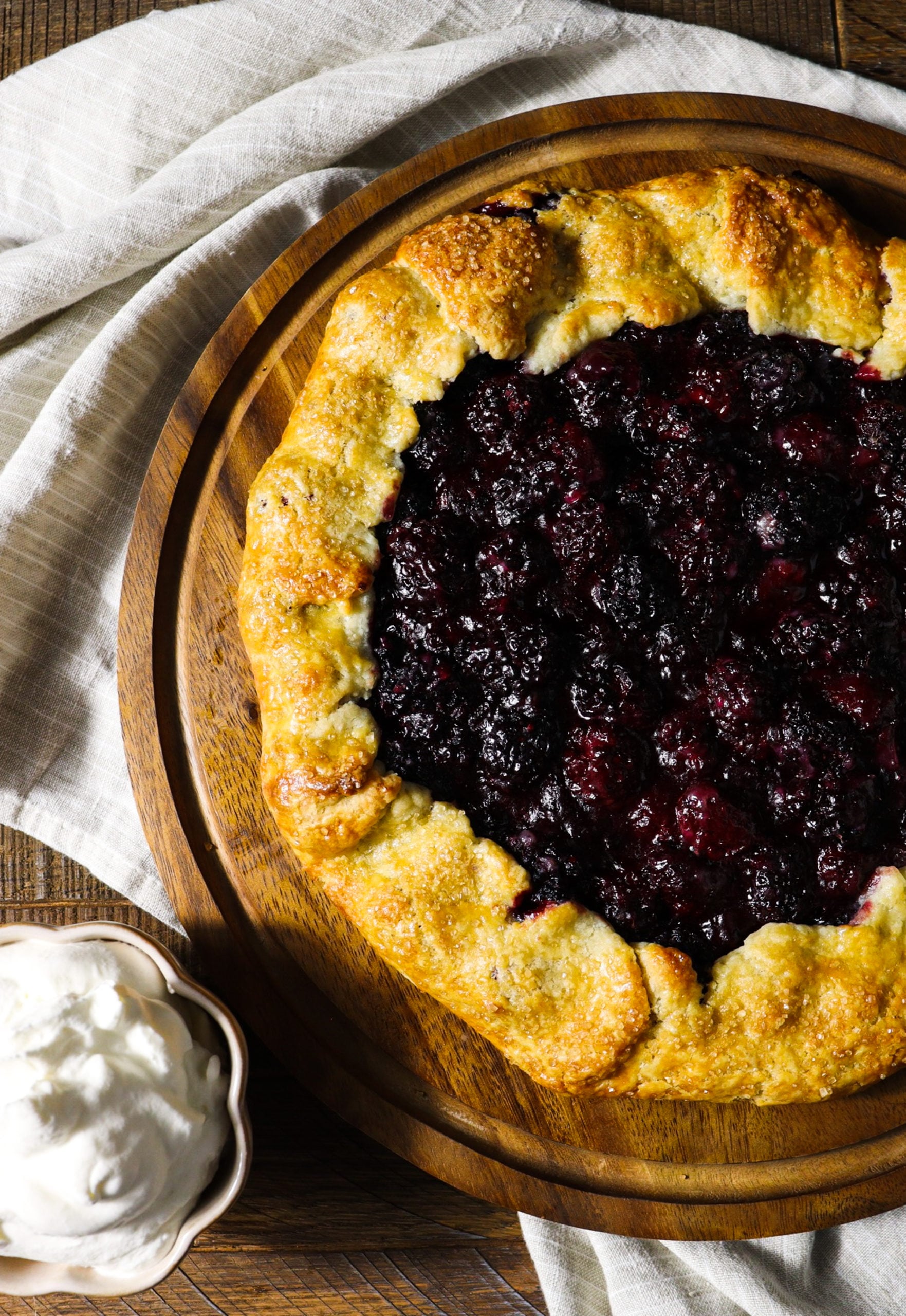 Luncheon: Blackberry Almond Tart with Honey Whipped Mascarpone