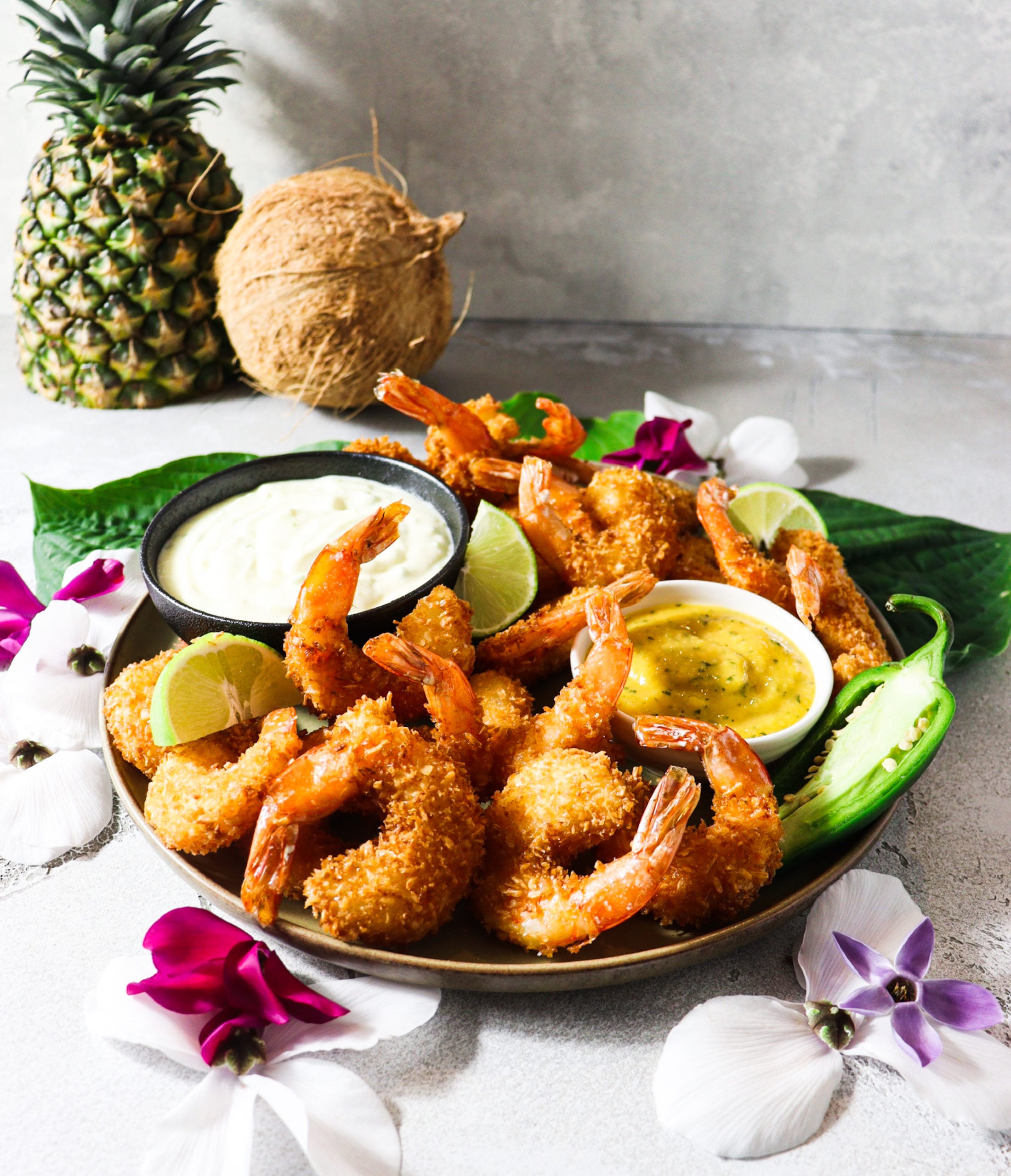 Coconut Prawns with Two Dipping Sauces