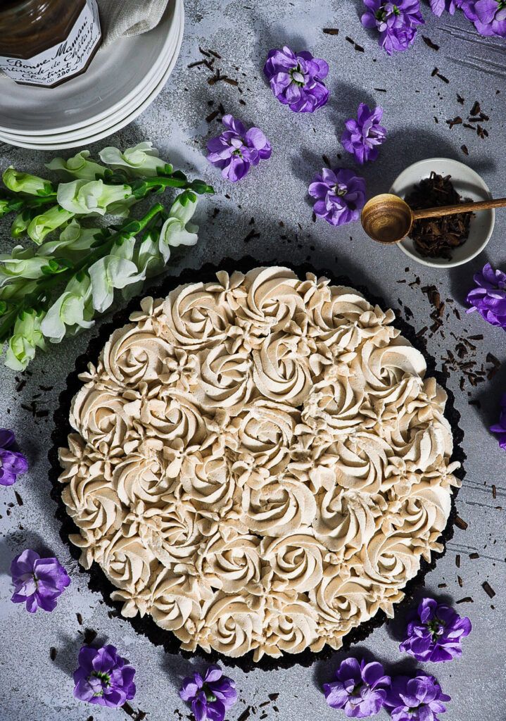 chocolate chestnut ganache tart