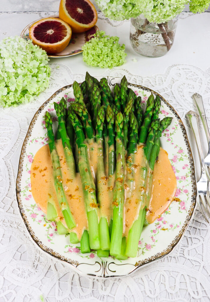 Asparagus with maltaise sauce
Regency era food
