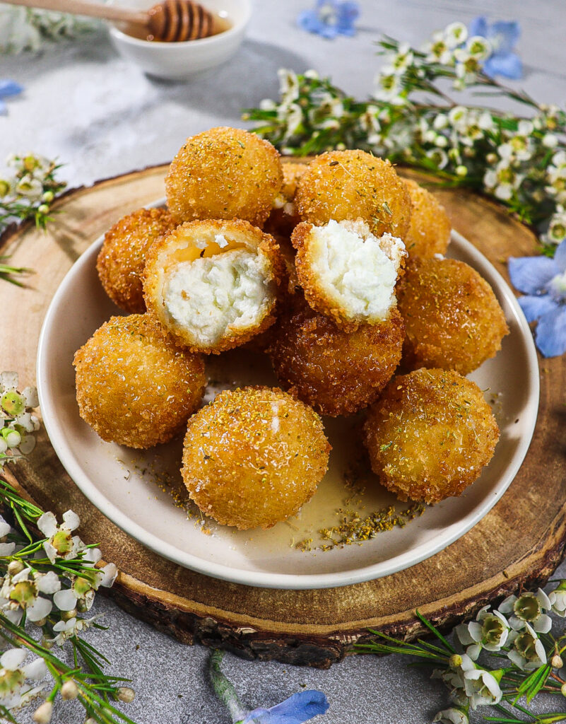 fried goat cheese balls