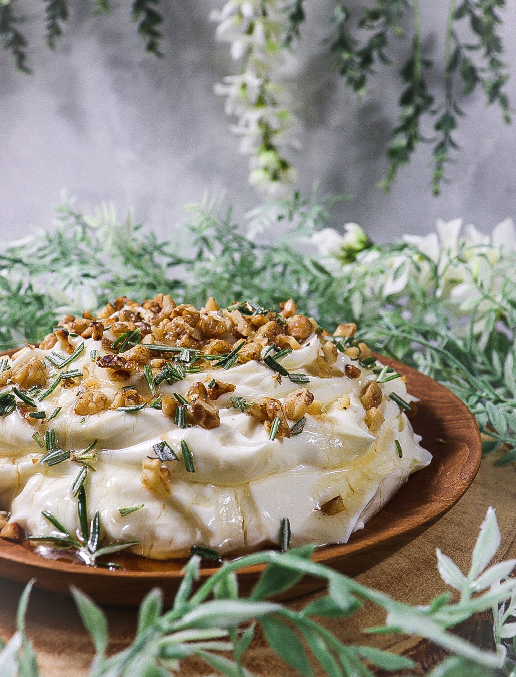 Whipped Ricotta with Walnuts and Rosemary Honey