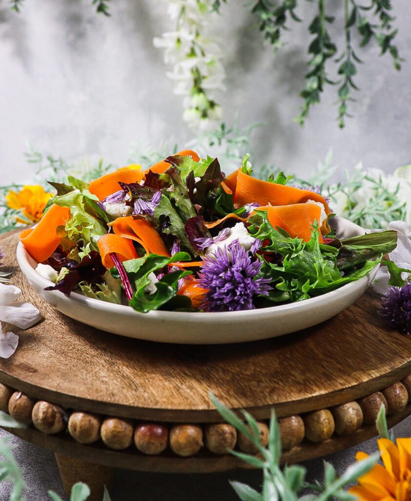 chive blossom salad elven recipes