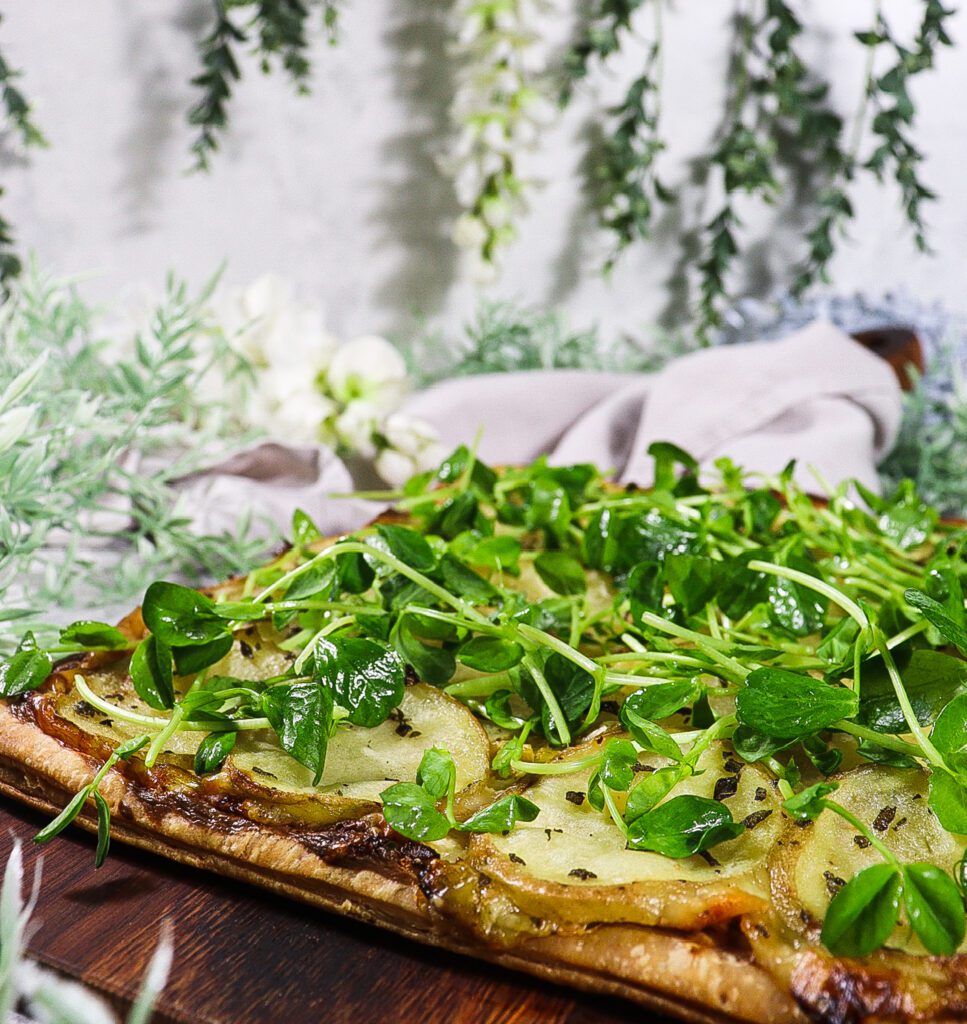 potato leek tart, potato leek tart puff pastry