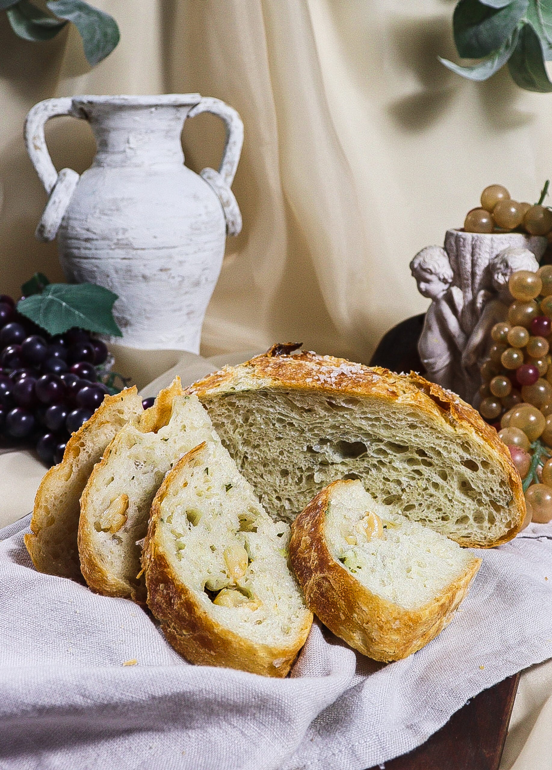 Hestia: No Knead Bread with Garlic and Rosemary