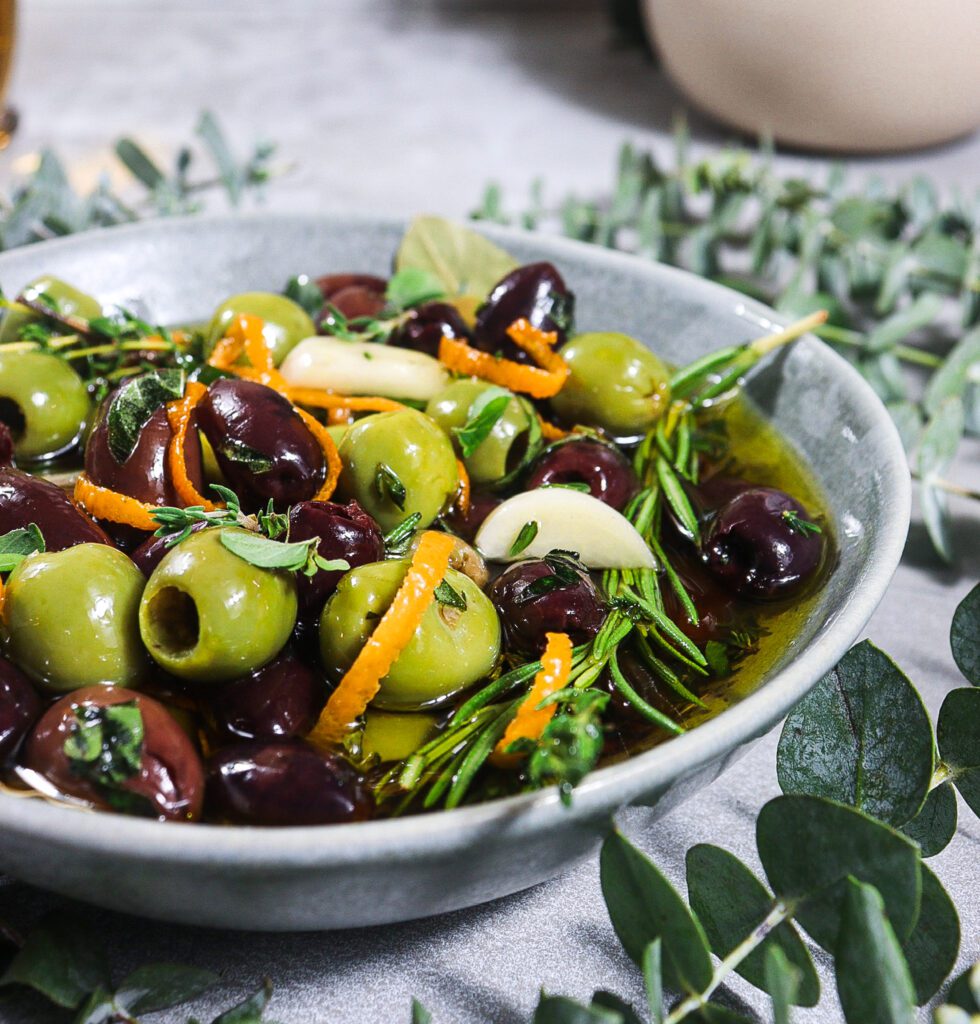herb marinated olives, ancient greek recipes