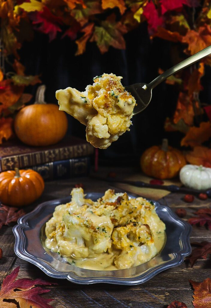 baked cauliflower with cheese, harry potter feast
