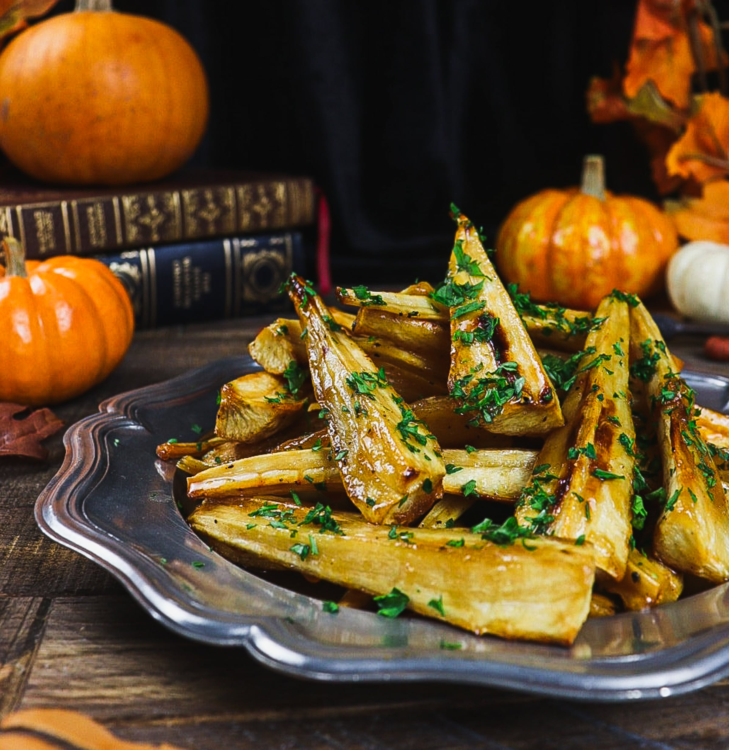 Cider Roasted Parsnips