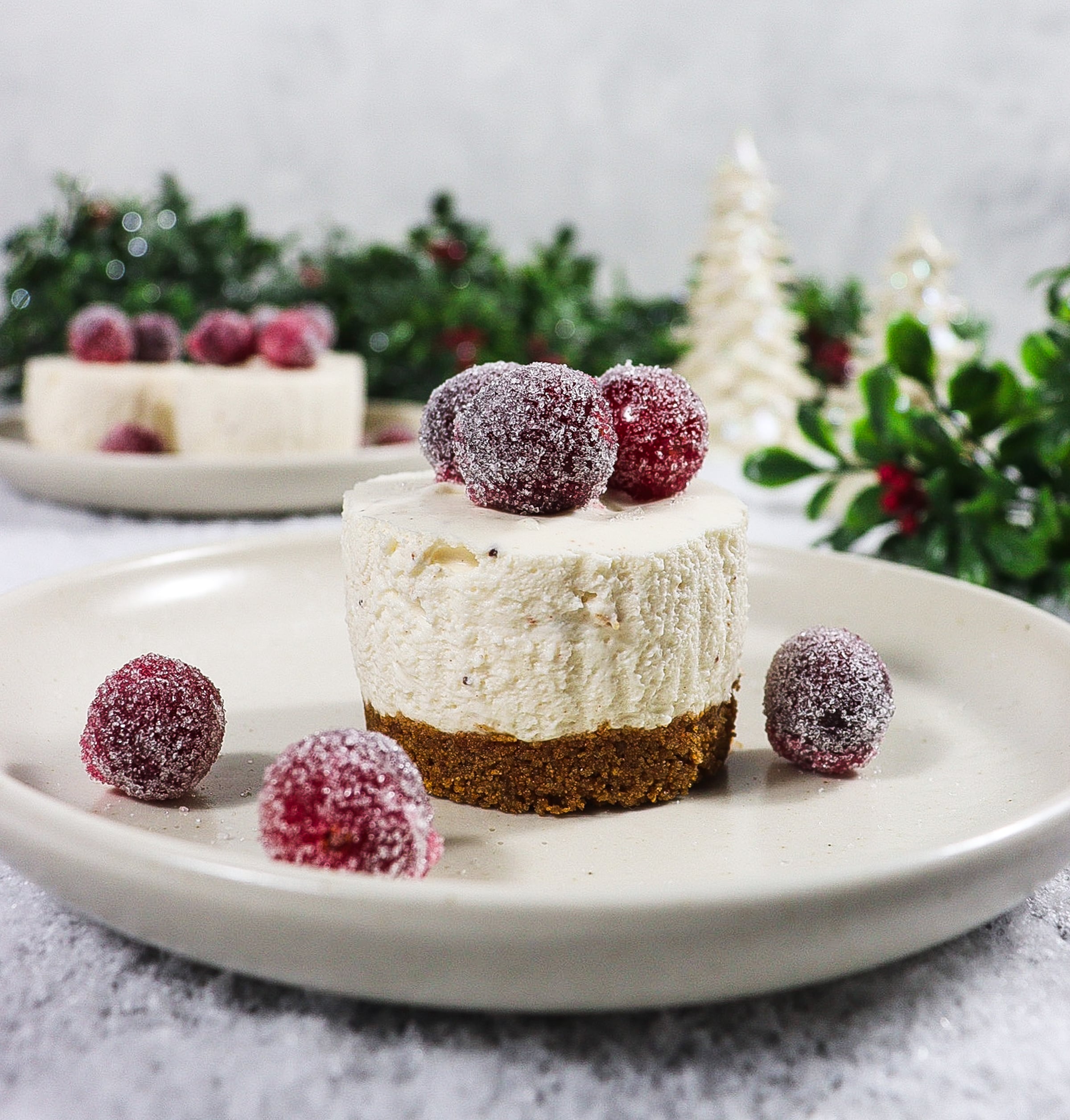 Mini Eggnog Cheesecake