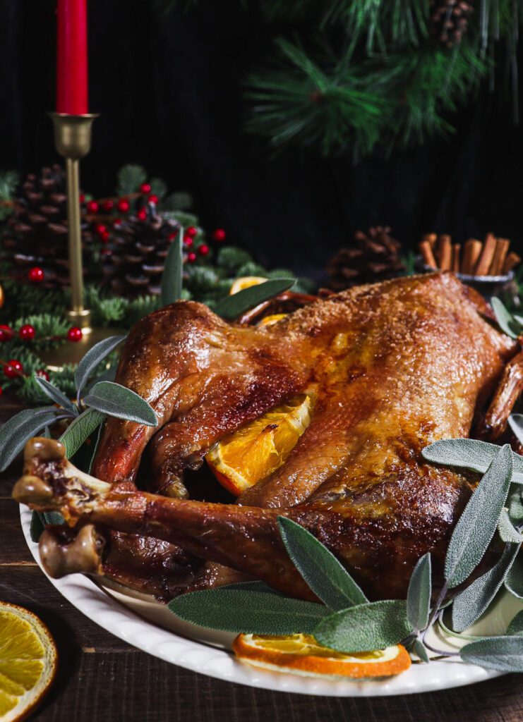roast goose, christmas roast goose, victorian christmas feast