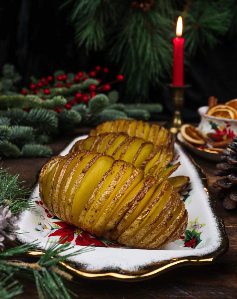 hasselback potatoes, potatoes in goose fat, victorian christmas food recipes