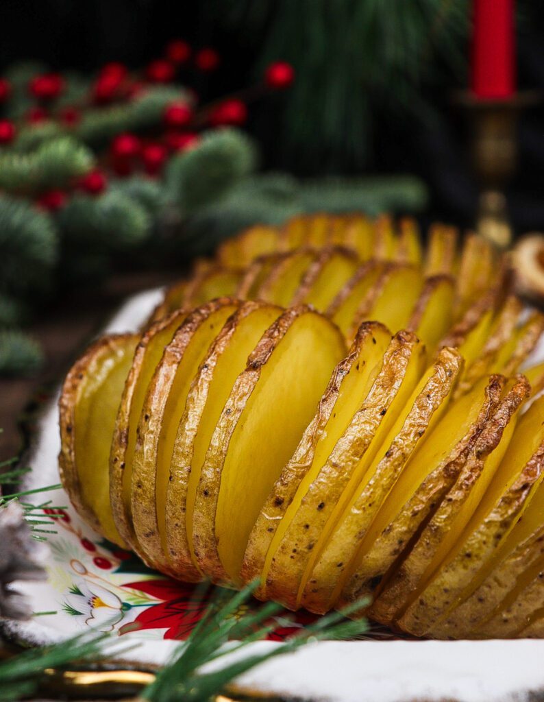 goose fat hasselback potatoes, victorian christmas food recipes