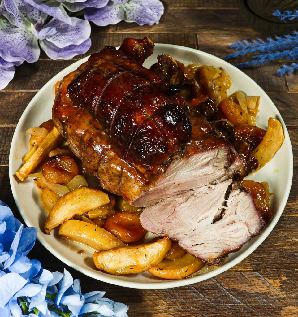 pork roast with apricot preserves, peter pan food, mammee apples