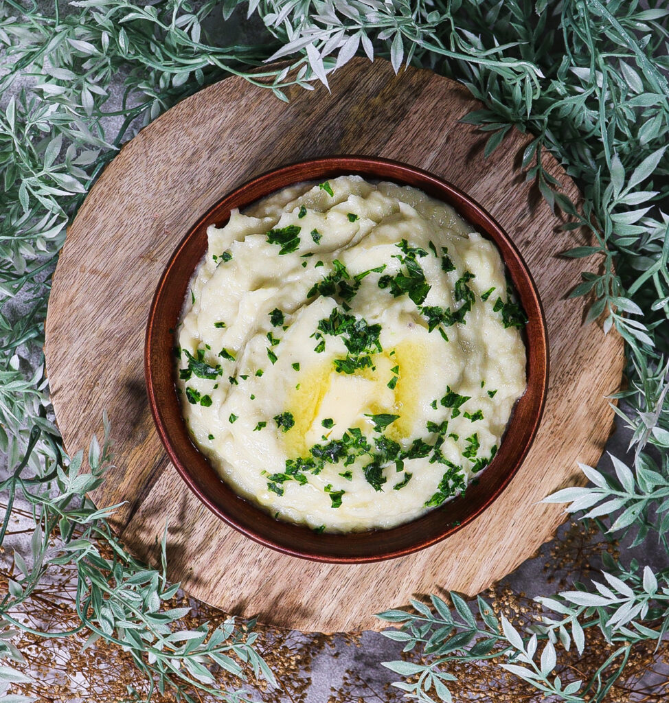 cauliflower leek puree, nerthus goddess