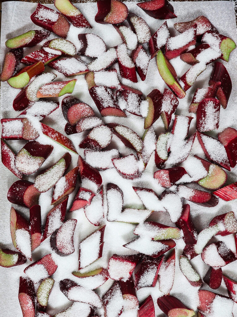 rhubarb in salad, rhubarb fennel salad