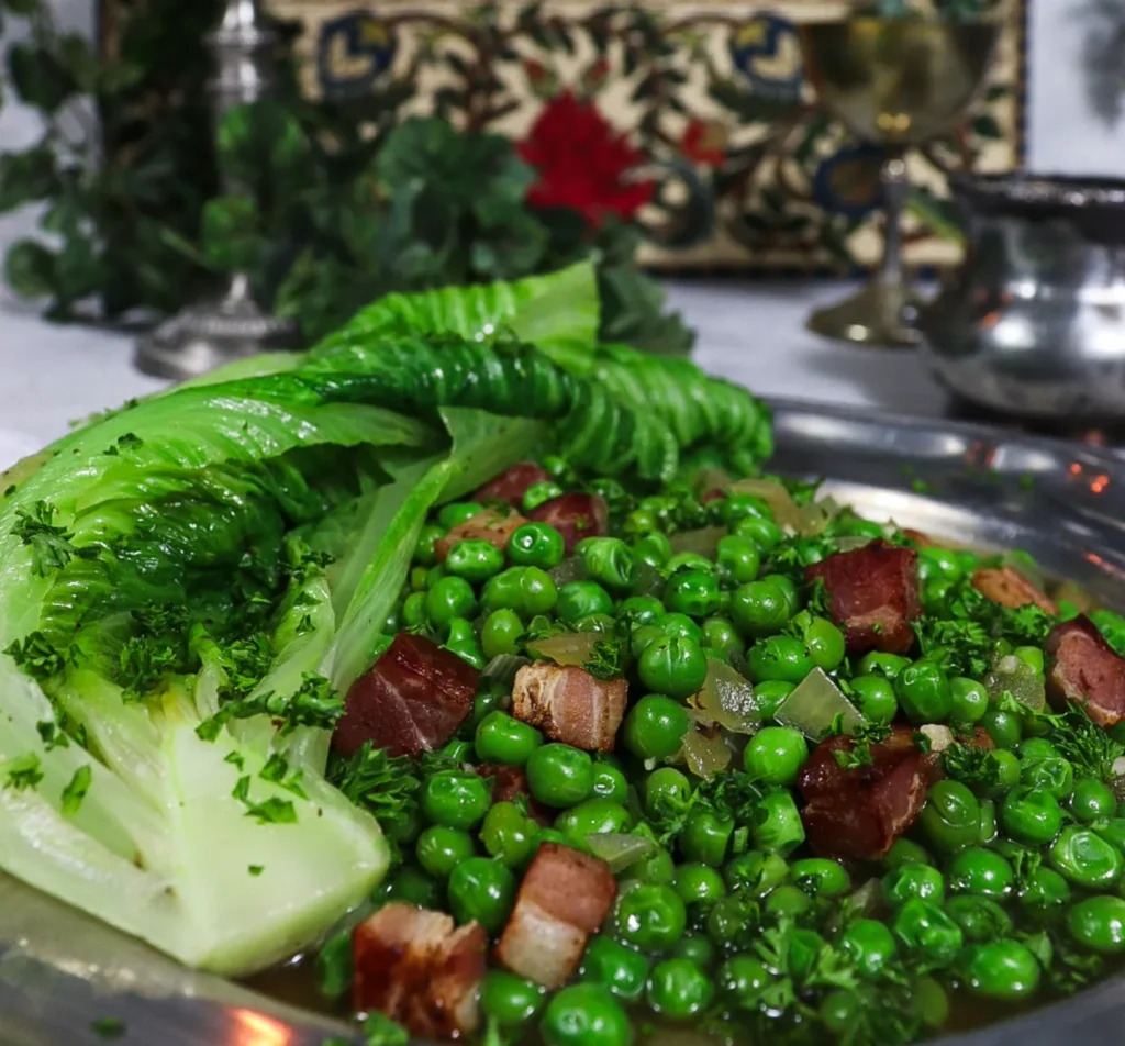 braised peas and lettuce, recipes of middle earth