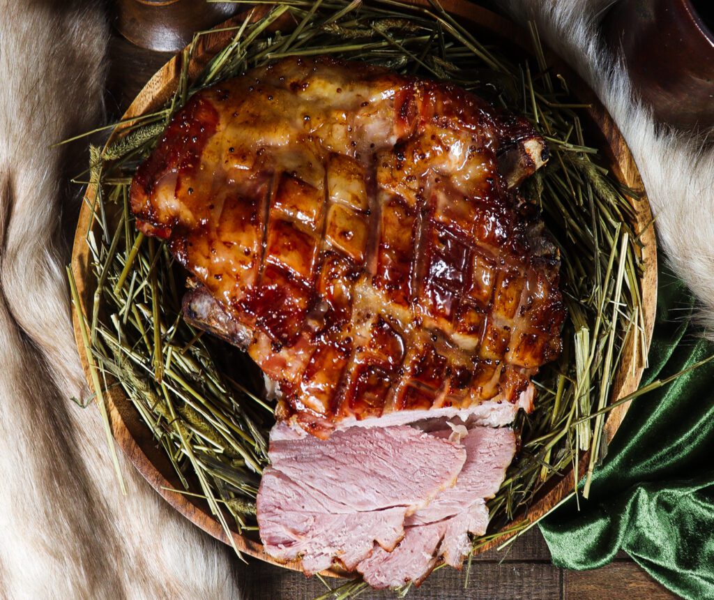 cooking with hay, mead glazed ham, middle earth recipes