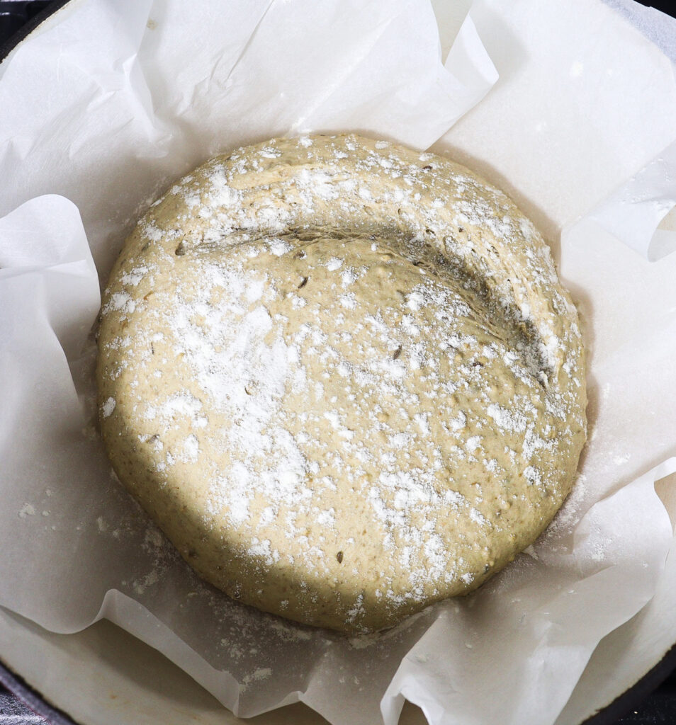 no knead rye bread dough