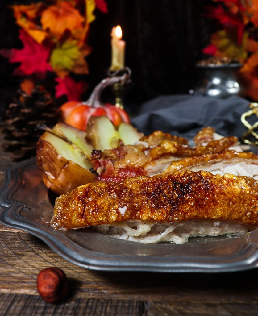 roasted pork belly with apples, durin's folk, dwarven food recipes
