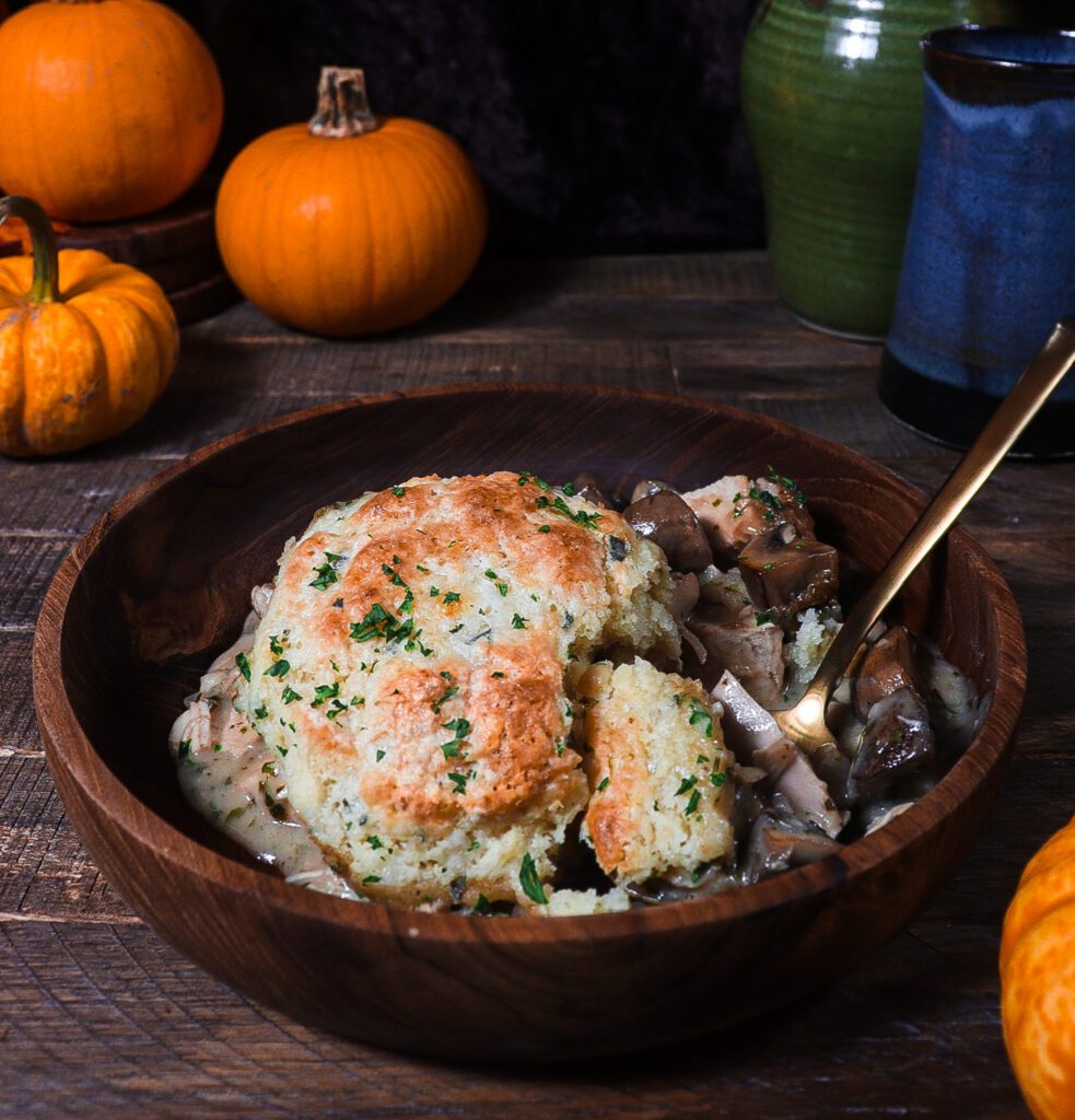 hobbit food, chicken pot pie, cheddar sage biscuits