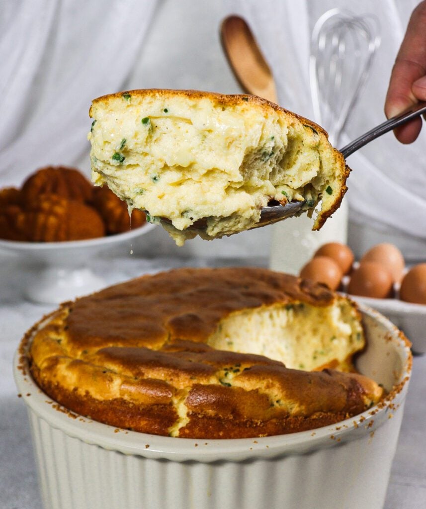cheese and chive souffle, murder mystery dinner recipes