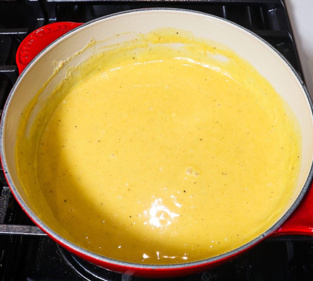 gruyere bechamel, cheese and chive souffle