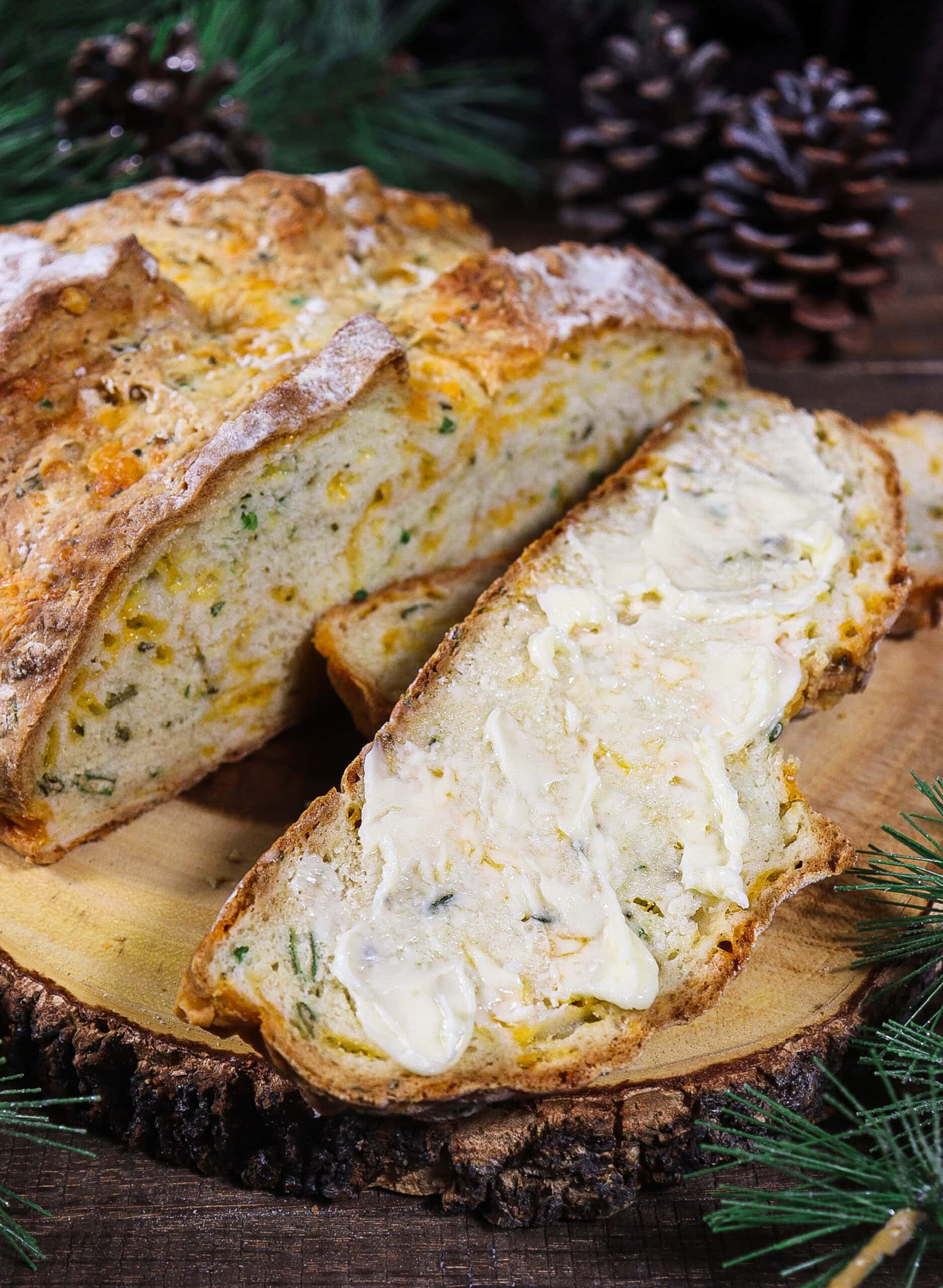cheddar and herb soda bread, easy soda bread recipe, hobbit food