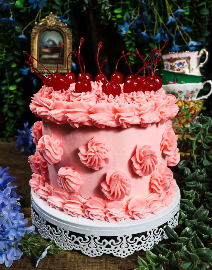 cherry almond cake, alice in wonderland dessert recipes
