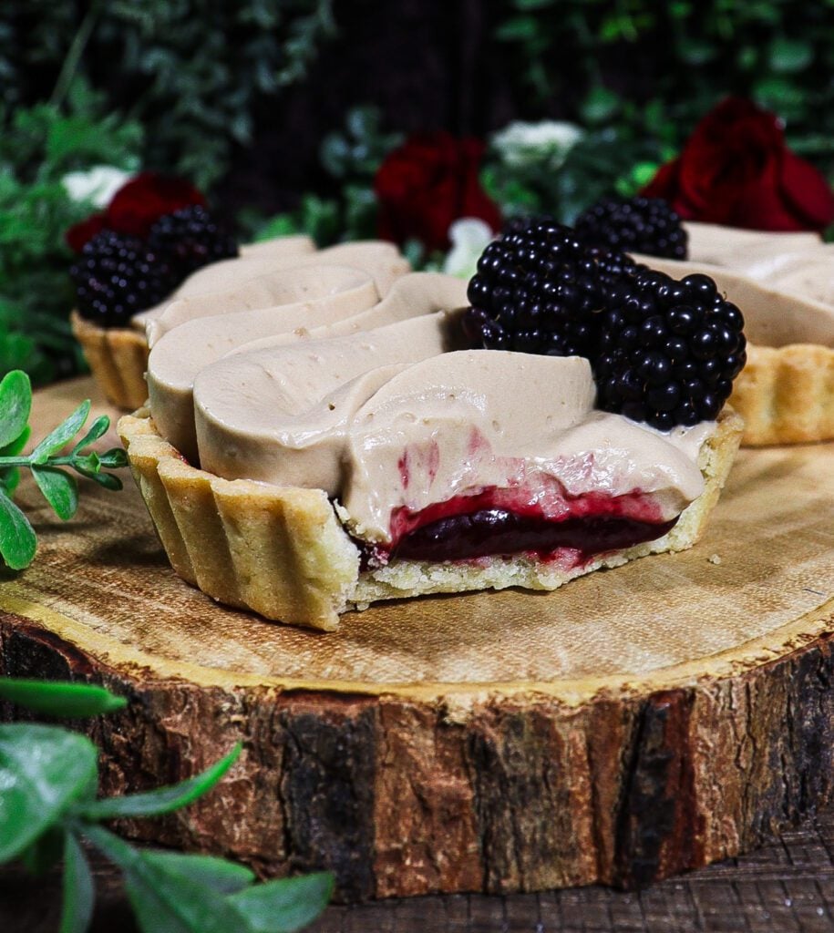 blackberry earl grey tarts, earl grey tea tart recipe, mad hatters tea party recipes