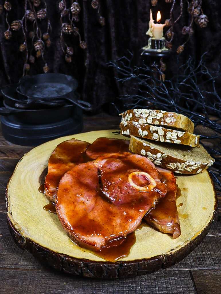 glazed ham steak, ham steak breakfast recipe, lord of the rings recipes