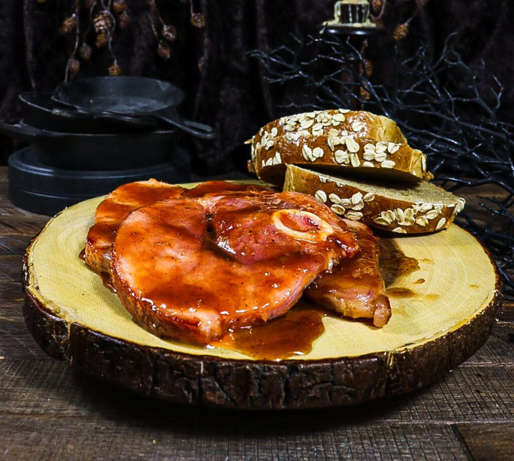 ham steak breakfast recipe, brown sugar glazed ham steak