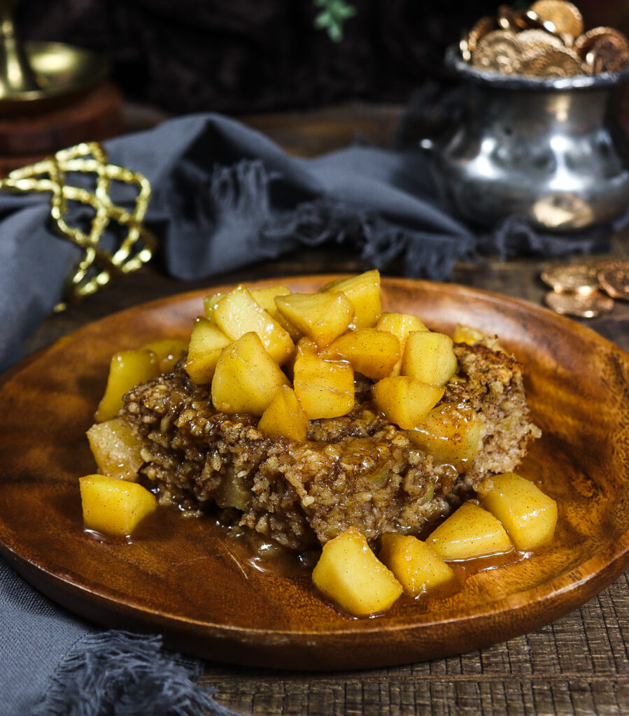 baked oatmeal with caramelized apples, dwarven food recipes
