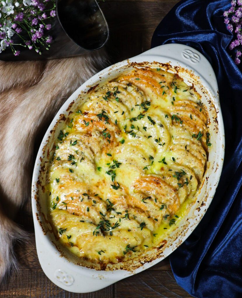 root vegetable gratin, cheesy vegetable recipe, norse food recipes