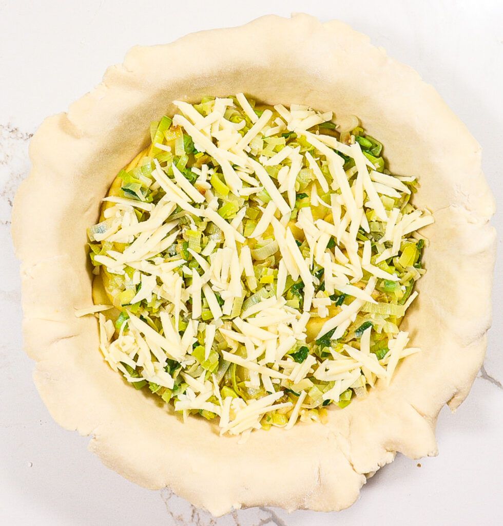 potato leek and cheese pie