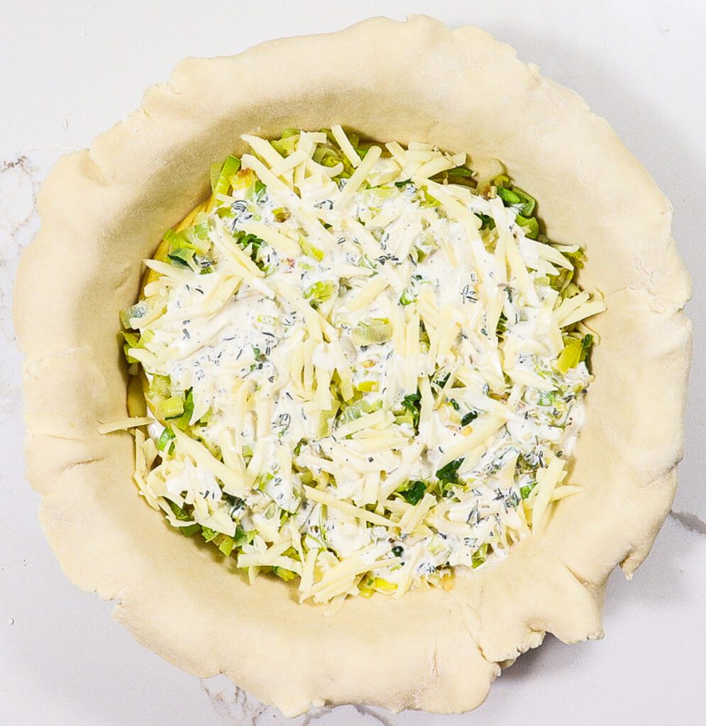 potato leek and cheese pie