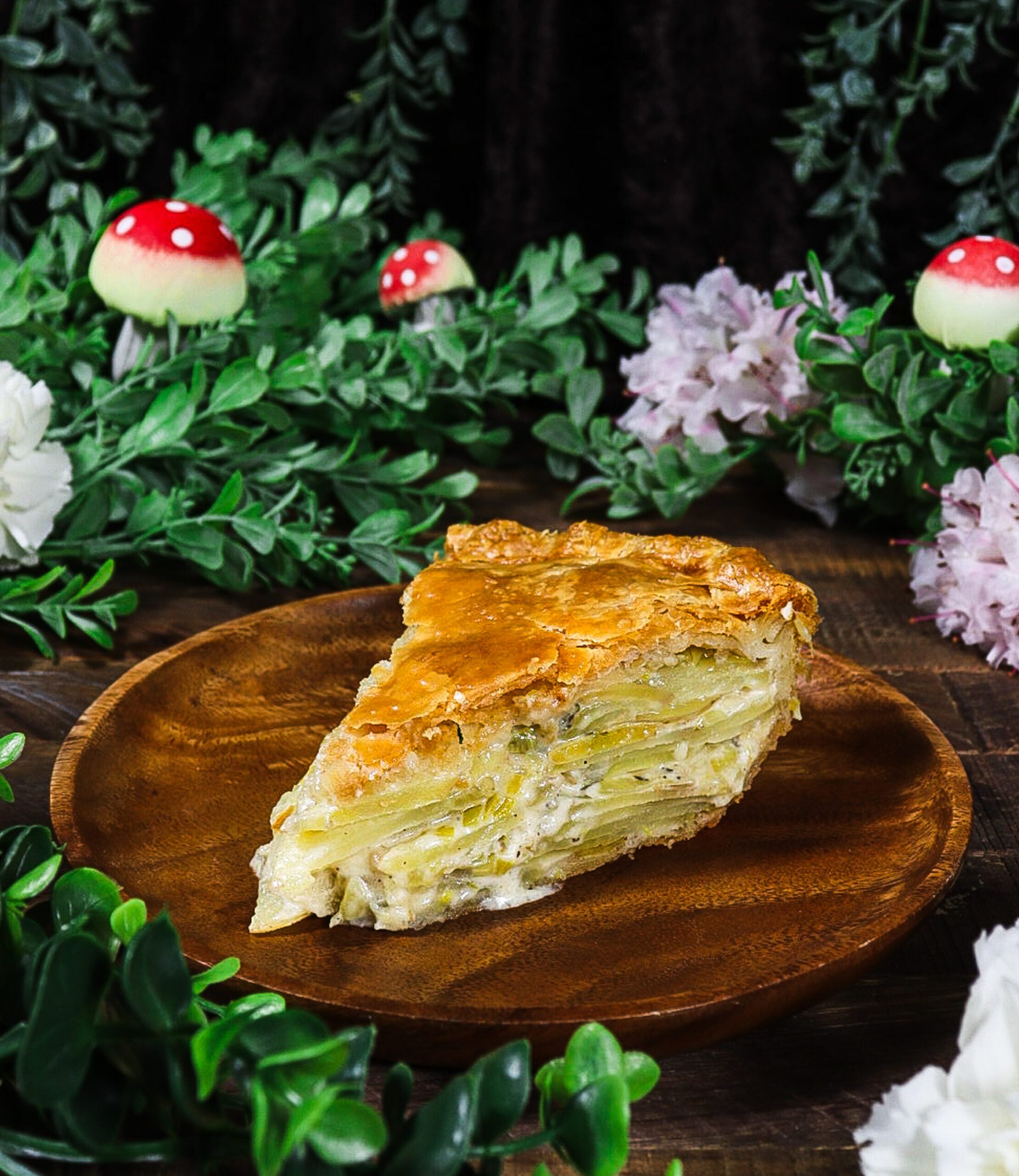 potato leek pie, potato leek and cheese pie, hobbit recipes, recipes from middle earth