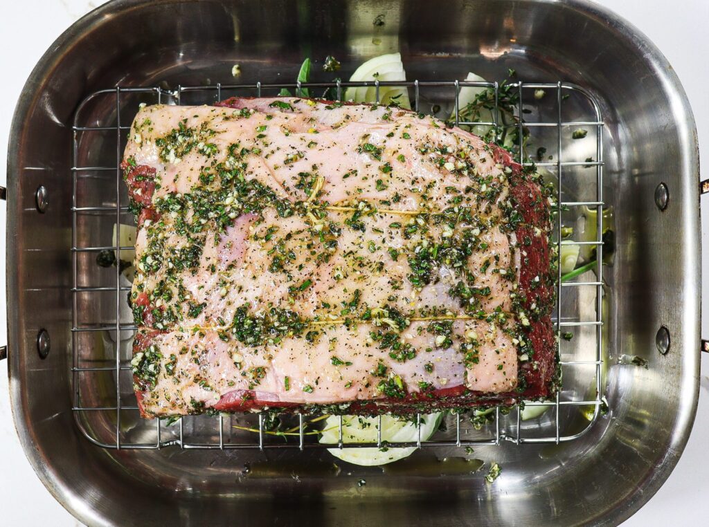 herb roasted prime rib, bone in prime rib recipe