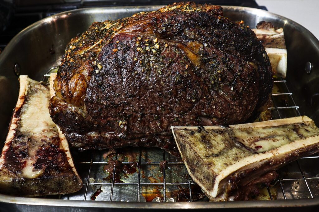 bone in prime rib recipe, bone marrow gravy
